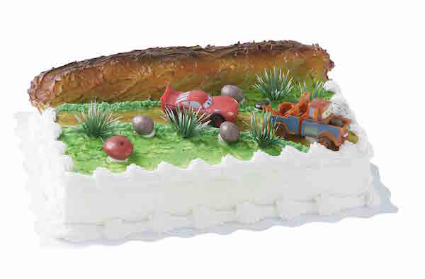 Torte Cake Sparkässeli rechteckig BRÄNDLI Amerika Torte Cars