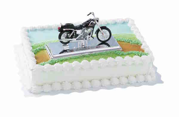 Torte Cake Sparkässeli rechteckig BRÄNDLI Amerika Torte Harley Davidson