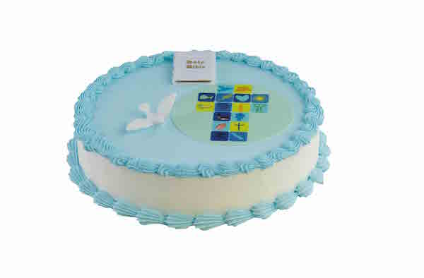 Torte Cake Sparkässeli rechteckig BRÄNDLI Amerika Torte Kommunion Blau Amerika Torten